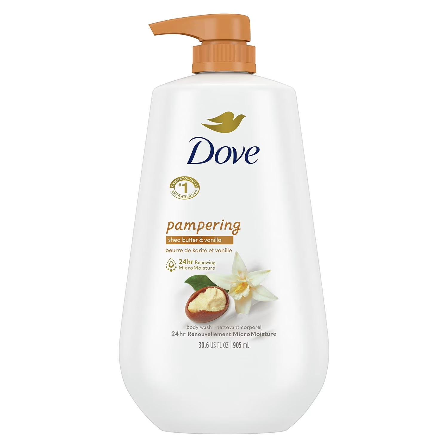 Dove Pamper & Anti-Stress Body Wash, 30.6 Oz, Pack of 2