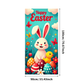 thumbnail image 3 of Adorable Bunny Chick Easter Banner with Flowers Eggs Background Party Decorations Photo Props Easter Celebration Spring Festival Home Decor, 3 of 4
