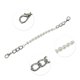 thumbnail image 3 of Ofertas Únicas 1 Pc Correa de Bolso de Perlas Portátil para Citas Tono Plateado Metal Plástico, 3 of 5