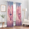 thumbnail image 6 of Blackout Curtains Window Curtain for Bedroom Living Room 1 Panel 82"x42" Airplane Fly Through Heart Cloud, 6 of 8