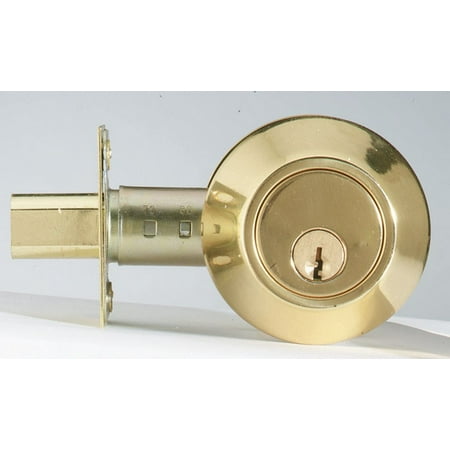 - Home Plus Polished Brass Brass Single Cylinder Deadbolt