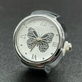 thumbnail image 2 of BAYAIXZ Wedding Rings for Woman Real Watch Ring To Tell Time Vintage Watch Clock Ring Round Chunky Ring Silver Adjustable Ring Fashion Watch Jewelry Wedding Band (Black,One Size), 2 of 4