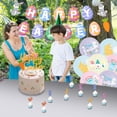 thumbnail image 4 of 35 Pcs Easter Decorations Indoor Easter Décor, Easter Balloons, Happy Easter Banner, Easter Eggs & Easter Bunny Cup cake Topper for Home Office School Classroom Easter‘s Day Themed Party Decorations, 4 of 5