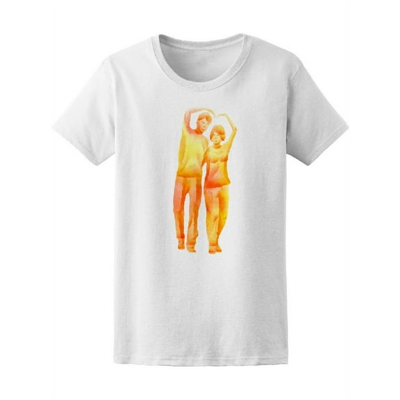 Arms Making Heart Shape Couple T-Shirt Women -Image by Shutterstock, Female Large