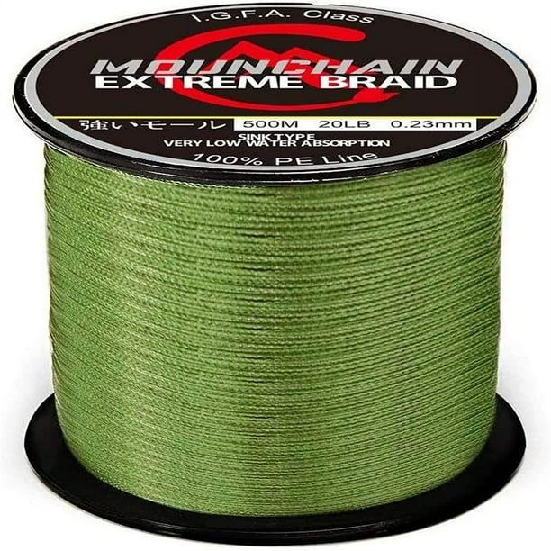Braided Fishing Line, 4 Strands Durable Braided Lines, 100 PE