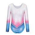 thumbnail image 6 of WhouRiu Girls Athletic Long Sleeve Jumpsuit Cartoon Graphic Crew Neck Leotard Kids Gymnastics Ballet Dance Performance Onesies,9-10 Years, 6 of 6