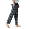 thumbnail image 5 of Mingw Navy,XL Pajama Pants for Men Plaid Cozy Long Sleep Pants Soft Lounge Homewear Pants, 5 of 6