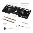 thumbnail image 1 of Shelf Pin Jig 1/4 Inch Aluminum Alloy Shelf Pin Guide Precise Cabinet Mounting Template Jig Shelf Pin Drilling Template, 1 of 7
