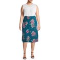 thumbnail image 2 of Terra & Sky Women's Plus Size Floral Slip Skirt, 2 of 6