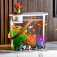 thumbnail image 3 of Peggybuy Plastic Clear Table Fish Bowl Shatterproof Hydroponics for Home Office Decor, 3 of 9