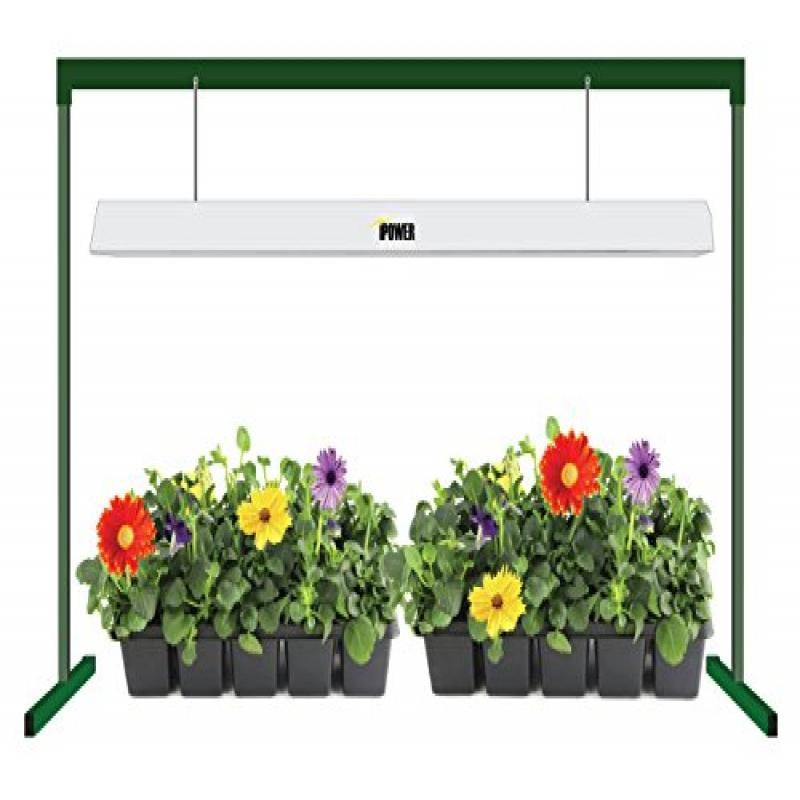 iPower 54W 4 Feet T5 Fluorescent Grow Light Stand Rack for Seed Starting Plant Growing, 6400K