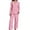 Pink, variant on Womens Valentines Pajamas Sets Long Sleeve Button Down Shirts and Casual Pants Comfortable 2 Piece Home Sleepwear for Women Pink L