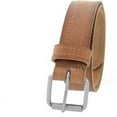 thumbnail image 2 of 1-1/2 in. US Steer Hide Leather Double Stitch Men's Belt w/ Antq.Nickel Roller Buckle, 2 of 2