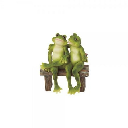 Collectible Statue Figurine - George S. Chen Imports SS-G-61040 2 Frogs on Bench Garden Decoration Collectible Figurine Statue Model