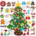 thumbnail image 1 of Lanpn Felt Christmas Tree Set with Christmas Snowman 3.3ft DIY Felt Christmas Tree with 40 Pieces Removable Ornaments Hanging Decoration for Christmas, 1 of 5