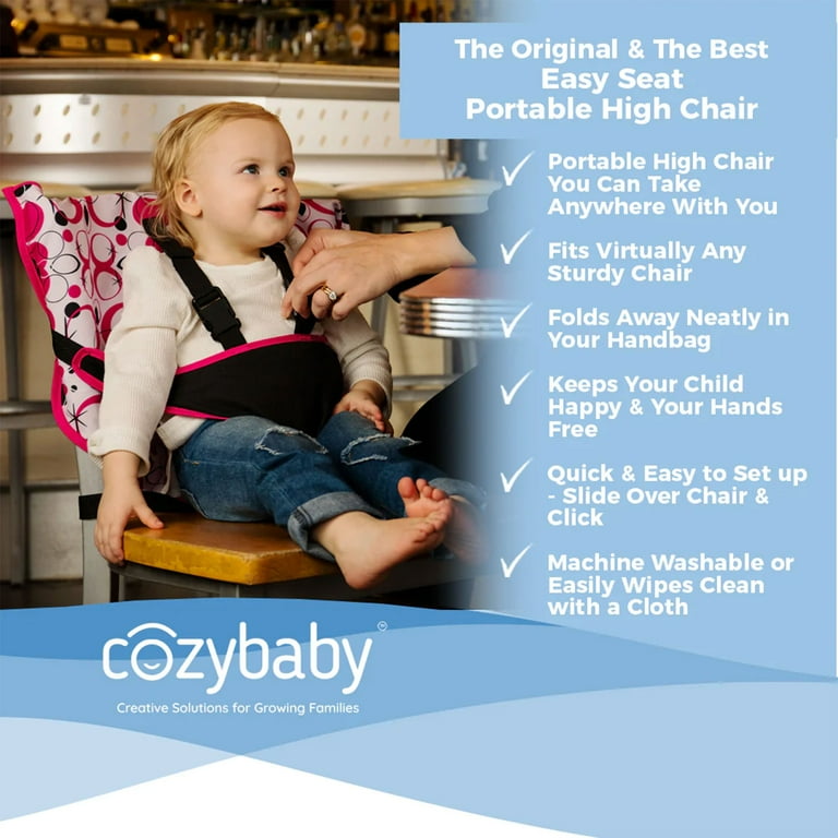 CozyBaby Portable Washable Travel Cloth Easy Seat High Chair Black Walmart