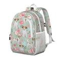 thumbnail image 2 of Jack Russell Terrier Dog and Flower Backpack for School,Cute School Bag,Schoolbag with Adjustable Shoulder Straps & Padded Back,15"x11.42"x5.5", 2 of 6