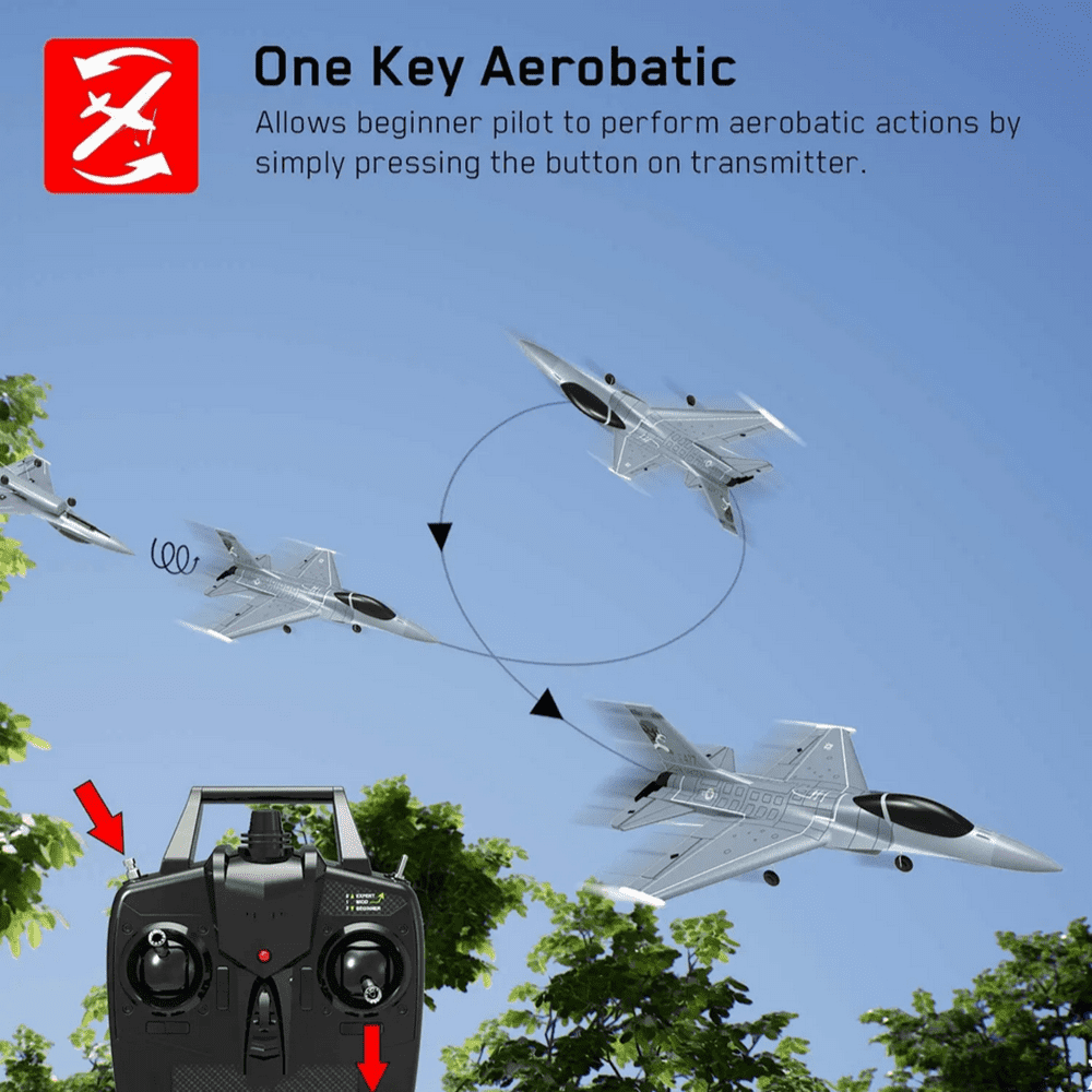 VOLANTEX F16 Falco Remote Control Aircraft Aerobatic 4CH RC Plane 2.4G 6-Axis Fixed Wing Fighter