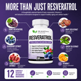 thumbnail image 5 of 180ct Resveratrol 1568mg 3 Months Supply | Antioxidant Supplement | Natural Trans-Resveratrol Pills | For Anti-Aging, Skin & Heart Health, Immune System & Brain Function, 5 of 10