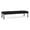 OpenHouse Black, variant on Waterfall Reception Waiting Room Healthcare 3-Seat Bench / Black Steel / Black