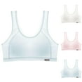 thumbnail image 4 of Xfvqtps Sports Bras for Girls Lightly Padded Fixed Cup Seamless Mesh Breathable Soft Comfortable Elastic Training Bras for Girls 8-18 Years White, 4 of 4