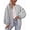 Grey, variant on Womens Fall Fashion 2025 Oversized Zip Up Sweatshirt Jackets Casual Long Sleeve Outerwear Winter Outfits