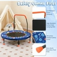 thumbnail image 4 of Gymax 36'' Foldable Kid Trampoline w/ 20 LED Lights Foam Handlebar Padded Safety Cover Navy, 4 of 10