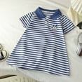 thumbnail image 2 of Gubotare Dresses for Little Girls Toddler Girls Dress Summer Ruffle Flutter Sleeve Dresses for Kids 5T 6T (Blue,5-6 Years), 2 of 3