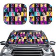 thumbnail image 2 of Sikiie funny dogs Print Foldable Car Windshield Sun Visor, Car Window Sunshade Suitable for Sedan, SUV and Truck Car Accessories-Medium, 2 of 6