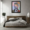 thumbnail image 3 of Stephen Chambers 25x32 Black Modern Wood Framed Wall Art Titled - David Bowie Circles, 3 of 6