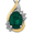 Emerald, variant on Genuine Blue Topaz Diamond Accent Necklace in Sterling Silver and 10kt Yellow Gold,18"