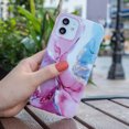 thumbnail image 5 of Dteck Case Compatible for iPhone 12/12 Pro 6.1 inch,Stylish Marble Pattern Slim Shockproof Flexible TPU Soft Case Rubber Silicone Cover Phone Case,Pink Marble, 5 of 5