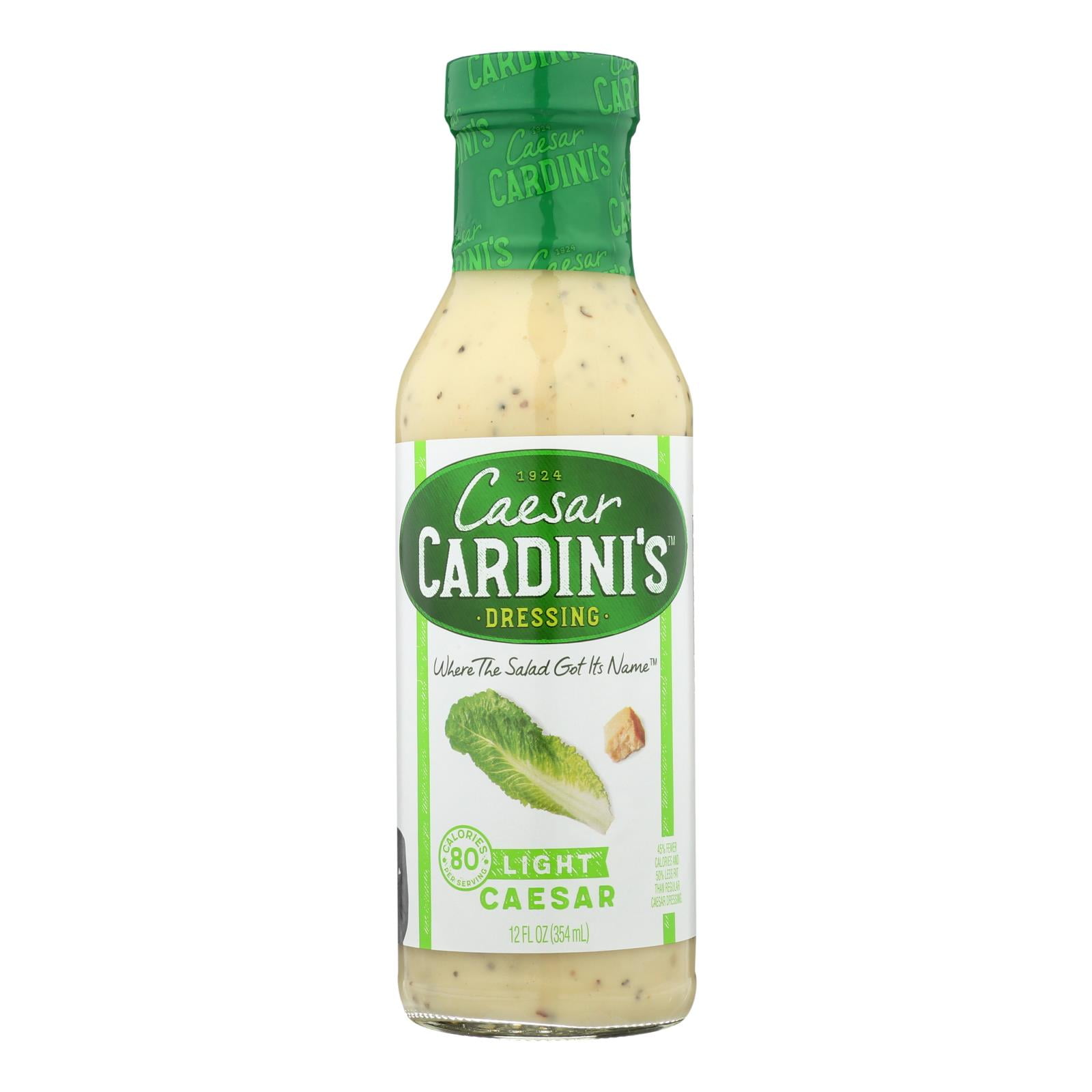 (6 Pack) Cardini's Original Light Caesar Dressing, 12 Fl Oz Bottle