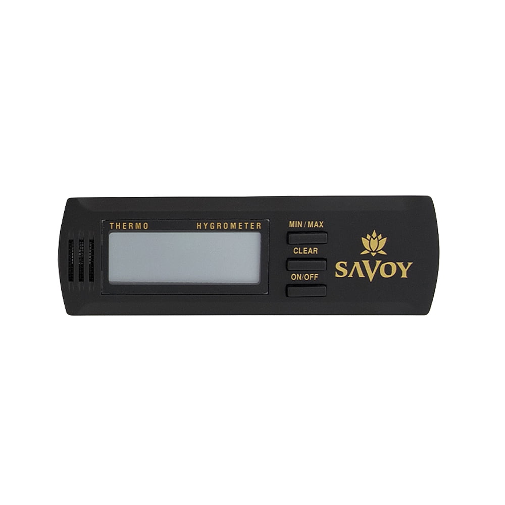 Savoy Cigar Humidor Hygrometer - Black
