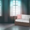thumbnail image 5 of Amrita Sen Designs  16 x 16 in. Pond Peacock Suede Zippered Pillow with Insert - Peach & Blue, 5 of 7