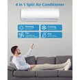 thumbnail image 3 of Mini Split Air Conditioner, 9000 BTU Ductless AC Heat Pump, 115V 19 SEER2 Inverter Wall Mounted System, WiFi App Remote Control, Quiet Cooling Heating, Installation Kit, 3 of 8