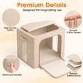 thumbnail image 6 of 4 Pack 66L Clothes Storage Bins with Metal Frame, Foldable Organizer Box with Clear Window and Handles for Closet, 20x16x13 inch, Beige, 6 of 7