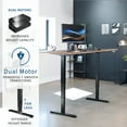 thumbnail image 2 of VIVO Electric 71”x30” Stand Up Desk, Rustic Vintage Brown Table Top, Black Frame, 2 of 8