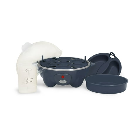 Elite Gourmet - 7-Egg Automatic Egg Cooker - Slate Blue