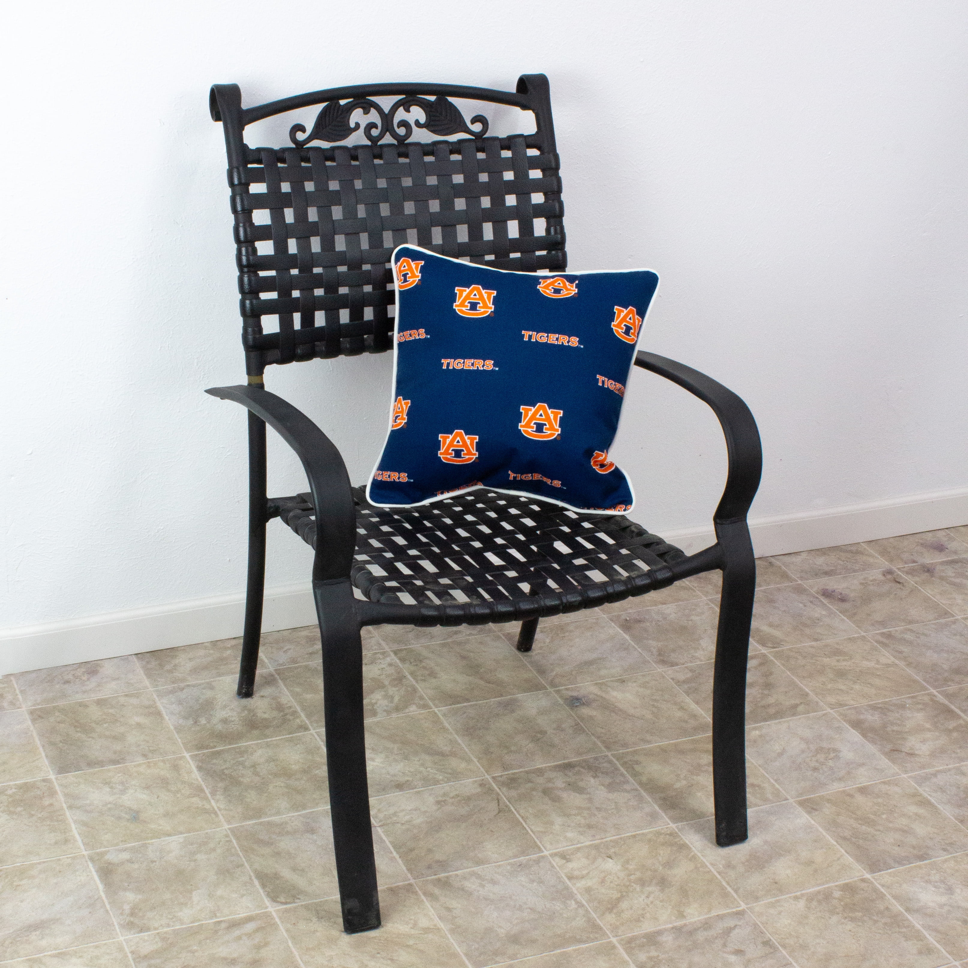 Auburn Tigers College Covers Indoor or Outdoor Decorative Pillow 16 in x 16 in