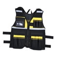 thumbnail image 2 of Fengbin Electrician Tool Vest Oxford Cloth Versatile Portable Multi Pockets Utility Vest black and yellow, 2 of 10