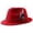 Red, variant on MEICHEN Solid Color Panama Hat for Women Stylish Bow Fedora Hat Women's Accessories Church Hat