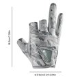 thumbnail image 5 of Guantes Pesca para Hombres Con 3 Dedos Cortados Deportivos Ciclismo Caña (gris), 5 of 5