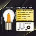 thumbnail image 2 of Ruiandsion 10pcs 1156 LED Bulbs 24V AC/DC Warm White 2200K, Reverse Turn Signal Lights, 2 of 10