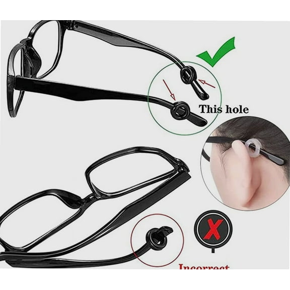 12 Pairs Eyeglasses Ear Grips, Anti-Slip Elastic Comfort Glasses Retainers For Spectacle Sunglasses Reading Glasses Eyewear, Eyeglass Ear Hook, Sport Eyeglass Ear Accessories