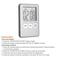 thumbnail image 3 of Uxcell Digital Timer,1pack Small Count Down/UP Clock with Magnetic,Kitchen Timer Silver Tone, 3 of 5