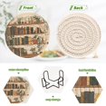 thumbnail image 4 of Yayeee 6 PCS Drink Coasters with Holder Set Woven Absorbent Round Tabletop Hot Pad, Shelf Plants, 4 of 7