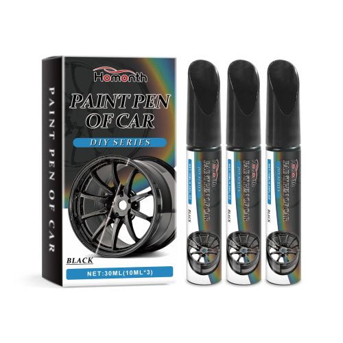 Pluma Reparadora de Rayones para Rines de Auto Homonth Color Negro, Resina de Poliuretano y Pintura Solvente, 30ml, HM-E04-0065-01, Cuidado Automotriz para Rines y Llantas de Vehículo