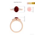 thumbnail image 2 of ANGARA Lab Grown Solitaire Oval Ruby and Lab Diamond Promise Ring for Women in 14K Rose Gold (Size-9x7mm) | July Birthstone Jewelry for Her | Lab-Grown Ruby Engagement Rings, 2 of 7