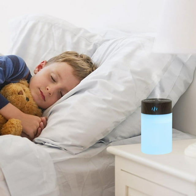 Feltree Car Humidifier, Light Portable Mini Humidifier, Colorful LED Night USB Charger for Bedroom